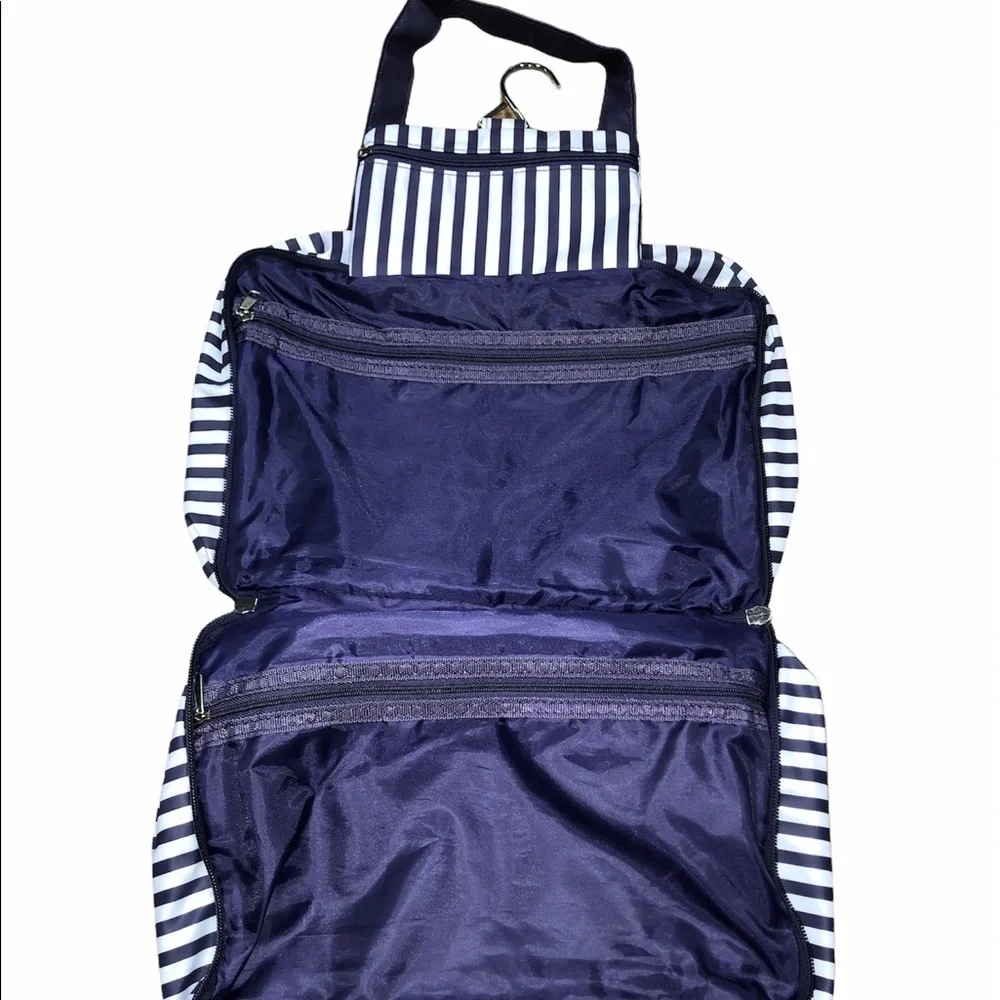 NYDJ Navy striped portable travel bag